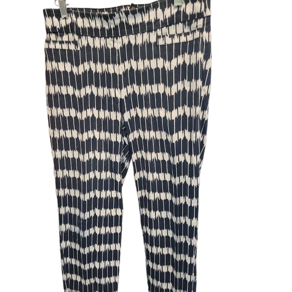 Sharagano Pants - Sharagano Pants Pullon Elastic Waistband No Show Pockets Blue White Sz 6
